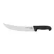 Omcan USA 16855 Steak Knife, 10" Curved Granton Blade, Black Plastic Handle, Stamped Style 1 image