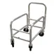 Omcan USA 18315 Cart – Aluminum, 24-33" Height, 5" Casters, Mobile, Handle, 1 Lug, Knock‑Down 1 image
