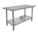 Omcan USA 19144 48" Open Base Work Table with Open With Undershelf,Without Backsplash / 20 Gauge Top 1 image