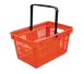 Omcan USA 21183 Shopping Basket – Red Plastic Body, Two Black Plastic Handles, 35 Lb 1 image