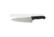 Omcan USA 21597 Chef Knife – 8" Forged Stainless Steel Blade, Black Plastic Handle, 7‑9" Length 1 image