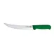 Omcan USA 23891 Breaking Knife - 8" Curved Stainless Steel Blade, Stamped, Green Plastic Handle 1 image