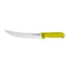 Omcan USA 23893 - 8" Breaking Chef Knife, Curved Stainless Steel Blade, Yellow Plastic Handle 1 image