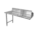 Omcan USA 28472 26" Soiled Stainless Steel Dishtable with Sink, 10" Splash Height / Left Side 1 image