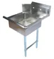 Omcan USA 28481 26" Stainless Steel Soiled Dishtable with Sink, 10" Splash Height / Right-to-Left 1 image