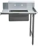 Omcan USA 28483 - 36" Stainless Steel Soiled Dishtable with Sink, 10" Splash Height / Right‑to‑Left 1 image