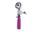 Omcan USA 34848 Ice Cream Scoop, 3/4 oz Thumb‑Press, Stainless Steel with Orchid Purple Handle 1 image