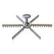 Omcan USA 34861 Pie Marker, 9" Diameter, 6-Slice Skull Design, Metal Construction 1 image