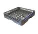 Omcan USA 37388 Dishwasher Rack, Full Base, 19-1/4" x 19-1/4" x 4", Gray Plastic 1 image