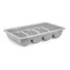 Omcan USA 40401 - 4-Compartment Stackable Gray Plastic Cutlery Holder, Flatware Organizer 1 image