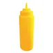 Omcan USA 40471 Squeeze Bottle – 24 oz. Wide Mouth, Yellow, Single Tip, Dishwasher Safe – 4/Set 1 image