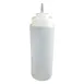 Omcan USA 40473 Squeeze Bottle, 24oz Clear Wide-Mouth Vinegar Dispenser, Clear Cap, 4/Set 1 image