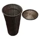 Omcan USA 41770 Tapered Basket with Round Tray, 19" Diameter x 36" Height, Brown Weave Pattern 1 image