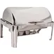 Omcan USA 41821 Chafing Dish, 9-1/2 Qt Rectangular Stainless Steel, Roll‑Top Lid, Steam/Water Pans 1 image