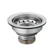 Omcan USA 43409 3.5-inch Drain Basket with Stopper 1 image