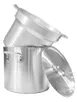Omcan USA 43441 Double Boiler Pot, 20‑Qt with Perforated Inner Pot, Aluminum 1 image
