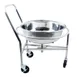 Omcan USA 43469 Roto Cart, 31"W x 36.5"D x 39.75"H, Stainless Steel, 3 Welded Wheels 1 image