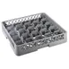 Omcan USA 43502 Dishwasher Glass Rack, 19.7"H x 19.7"W x 4"D, 25 Compartments, Commercial Dishwasher Storage 1 image
