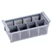Omcan USA 43506 - Half Size Flatware Basket, 8 Compartments, Gray, Commercial Dishwasher Rack 1 image