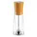 Omcan USA 43700 Tosca Salt Mill, 6" (15 cm) Tall, Orange, Wood/Acrylic Base, Anti‑Rust Shaft 1 image