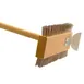 Omcan USA 44218 Double‑Sided Grill Brush, 30" Handle, Stainless Steel Bristles, Vertical Scraper 1 image
