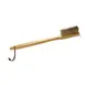 Omcan USA 44220 Pizza Oven Brush, 20" Wood Handle, Stainless Steel Wire Bristles, Horizontal Scraper 1 image