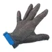 Omcan USA 44350 Cut Resistant Glove, Large Size, Stainless Steel Mesh, Blue Silicone Strap - 1/Each 1 image