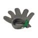 Omcan USA 44353 Mesh Cut‑Resistant Glove, X‑Large 5‑Finger Stainless Steel with Green Silicone Strap 1 image