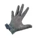 Omcan USA 44354 Mesh Cut Resistant Glove, XSmall Stainless Steel, Gray Silicone Strap - 1/Each 1 image