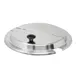 Omcan USA 44677 Steam Table Inset Cover, 11‑Qt Notched/Slotted Stainless Steel, Hinged Design 1 image