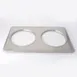 Omcan USA 44849 Adapter Plate, Steel, 8.38" Inset Hole, 2 Cutouts, Fits 2 7‑Qt Steam Table Insets 1 image