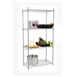 Omcan USA 45167 Wire Shelving Unit, 36"W x 24"D x 72"H, 4 Shelves, 4 Posts, 16 Clips, Chrome Finish, NSF/KD 1 image