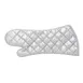 Omcan USA 46343 Oven Mitts, 17" Silver Coated Cotton Skull Design, Heat‑Resistant to 320°F 1 image