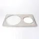 Omcan USA 46368 Steam Pan Adapter Plate, Stainless, 6-3/8" & 10-3/8" Holes, Fits 4 Qt & 11 Qt Pans 1 image