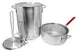Omcan USA 47172 Fryer/Boiler/Steamer Set, 30qt 12.9"x15.4" Pot Lid, 10qt 12.2"x5.1" Pot, Aluminum 1 image