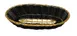 Omcan USA 47193 - Long Oval Woven Display Basket, 9"D x 4.25"W x 2"H, Black with Golden Trim 1 image