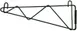 Omcan USA 47508 Wall Bracket, 21" Epoxy Coated Black, NSF Certified, 21" Depth, Shelving Part 1 image