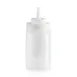 Omcan USA 48103 - 12oz Clear BPA‑Free Squeeze Bottle, Wide Mouth, Single Tip, Plastic, 6/Pack 1 image