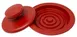 Omcan USA 48112 Red Plastic Hamburger Patty Press, High-Impact Polystyrene 1 image