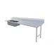Omcan USA 48494 120" Stainless Steel Soiled Dishtable - 16 Gauge, 20"x20" 2 Sinks / Right-to-Left 1 image