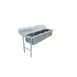 Omcan USA 48495 72" S.Steel Soiled Straight Dishtable – 20"x20" 3 Sinks, 16‑Gauge / Left to Right 1 image
