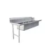 Omcan USA 48497 Soiled Straight Dishtable with 20"x20" 3 Sinks– 84"x 30", 16 Gauge / Left to Right 1 image