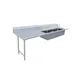 Omcan USA 48499 96" S.Steel Soiled Straight Dishtable – 16 Gauge, 20"x20" 3 Sinks / Left‑to‑Right 1 image