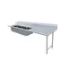Omcan USA 48500 96" Soiled Straight Dishtable with (3) 20"x20" Sinks – 16 Gauge / Right-to-Left 1 image