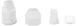 Omcan USA 48899 Pastry Tip Couplers Set, Large 38 mm & Small Coupler, Skull Coupler - Set 1 image