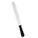 Omcan USA 80000 Bakery Spatula – 7‑9" Stainless Steel Blade, Black Plastic Handle, Kitchen Utensil 1 image