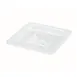 Omcan USA 80015 Pan Cover, 1/6 Size Flat Lid, Clear Polycarbonate, 6-15/16" x 6-3/8" NSF 1 image