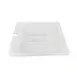 Omcan USA 80026 1/2-Size Clear PC Pan Cover, Handled Spoon‑Notched Slotted Lid, 12‑4/5"×10‑7/16" 1 image