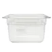 Omcan USA 80040 - 1/6 Size Clear Polycarbonate Food Pan, 6-15/16" x 6-3/8" x 3-15/96" Deep, NSF 1 image