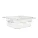 Omcan USA 80046 - 1/6 Size Clear Polycarbonate Food Pan, 6-15/16" x 6-3/8" x 2-1/2", NSF 1 image